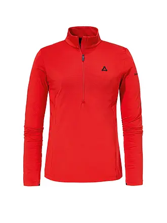 SCHÖFFEL | Damen Unterzieh Zipshirt Style Pine | rot